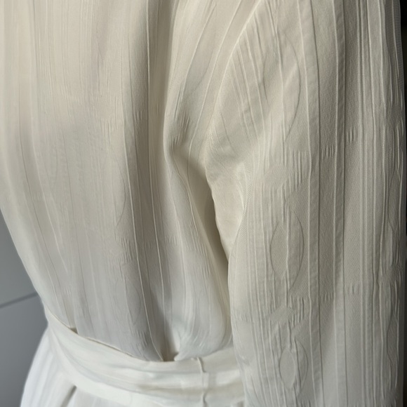 Zara Woman Textured White Blazer Jacket - Picture 12 of 17